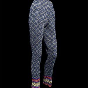 Vintage PLEATS PLEASE Issey Miyake Pleated Ethnic Print Pants Multicolor Size 2